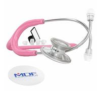 MDF Acoustica, Stéthoscope à double pavillon - Léger - Pour médecins, infirmières, étudiants, soins à domicile - Tubulure rose - MDF747XP01
