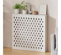 MDF Cache Radiateur Storage Rack, Armoire de Protection chauffante avec étagères Ouvertes, Forte respirabilité pour Chambre à Coucher, Cuisine, Salon(90x80x15cm/35x31x6in)