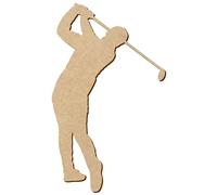 MDF Golf Joueur Golfer 6 - Décoration Bricolage 5-50 cm, Pack de : 1 pièce, Hauteur (Taille) : 10 cm de haut