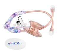 MDF Instruments, MD One Epoch Titane, Stéthosocpe léger en titane, Stéthoscope professionnel pour adultes, Pavillon Double, Tubulure Monet, Lyre/pavillon or rose, Rose Gold MDF777TMORG
