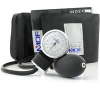 MDF Instruments, tensiomètre anéroïde professionnel haut de gamme Calibra, tensiomètre avec brassard pour adulte et étui de transport, cadran blanc, brassard noir, MDF808M11