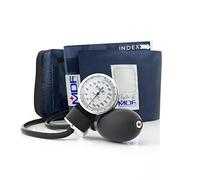 MDF Instruments, tensiomètre anéroïde professionnel haut de gamme Calibra, tensiomètre avec brassard pour adulte et étui de transport, cadran blanc, brassard bleu marine, MDF808M04