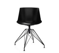 MDF Italia Chaise pivotante LEM - noir/gris