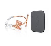 MDF Marbre-Or Rose ProCardial Stéthoscope Cardiologique Léger En Titane, MDF797TMBRG + MDF Étui de transport stéthoscope dur - Moyen (MDFSCM12)