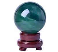 MDFCWJATHI Green Crystal Ball Asian Rare Stone Sphere Magic Living Room Home Feng Shui Decor,50mm