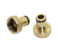 MDFCWJATHI Pipe Repair Tools 2pcs 1/2" and 3/4" Female Thread Brass Copper Quick Connectors joints Home Garden Watering Accessories Car Washing Pipe Fittings (Diameter : 1/2'') MDFCWJATHI