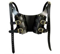 MDFCZXP Épée d'épaule médiévale - Vintage épaule arrière PU Ceinture Double Tenue Sword Kit - réglable PU Manche d'épée en Cuir - Costume médiéval Knights Gaine Accessoires,C1,4inch