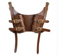 MDFCZXP Épée d'épaule médiévale - Vintage épaule arrière PU Ceinture Double Tenue Sword Kit - réglable PU Manche d'épée en Cuir - Costume médiéval Knights Gaine Accessoires,C2,4inch