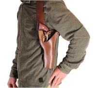 MDFCZXP Étui médiéval en Cuir caché épaule rétro Pistolet étui Western Cowboy Pistolet Porte-Pistolet pour Femmes et Hommes,Marron,10cm