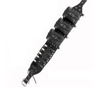 MDFCZXP Steampunk Alchimiste bandoulière Flacon Hanche Pochette médiéval réglable PU Cuir épée Fourreau,Noir,20cm