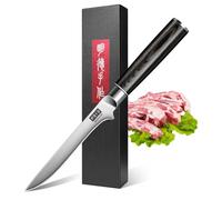 MDHAND 15 Cm Couteau Filet Couteau de Cuisine à Lame Tranchante en Haut de Gamme Acier Inoxydable, Professionnel Couteau à Désosser