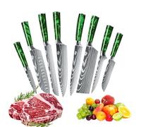 MDHAND Set de Couteaux de Cuisine,Couteaux de Cuisine 8 pièces tranchants en acier inoxydable avec manche ergonomique,Set cadeau parfait pour les cuisiniers professionnels et débutants