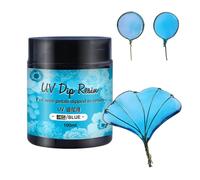 MDHQ Colle en résine UV DIP pour pétales de fleurs - Transparent - Liquide UV - Pour la fabrication de bijoux pour débutants