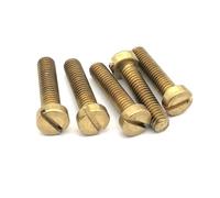 Mdingbao-Boulons à Six pans M2 M2.5 M3 M4 M5 M6 M8 vis à tête Fendue en Laiton vis en Laiton Boulon en Laiton, Forte résistance à l’Usure (Color : Brass, Size : M6x25 (10pcs))