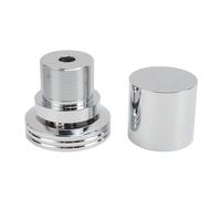 MDKSOUITY Pieds d'Isolation pour Enceintes en Alliage d'Aluminium, Pieds Antivibrations avec Tampon Antidérapant, Absorbeur de Chocs pour Platine Vinyle Ampli Lecteur CD DVD, Argent