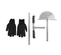 MDKSOUITY Trancheuse Manuelle pour pelouse avec Lame dentée en scie, Outil de Bordure Demi-Lune pour pelouse, Bord dentelé en Acier Inoxydable pour Une Bordure Propre de Trottoir, allée et j