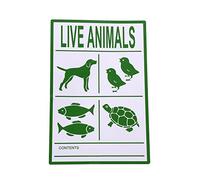 MDlabels Étiquettes d'information - Contient des animaux vivants - 100 x 150 mm - 50 autocollants de transport pour envoi, manipulation, zoom, etc