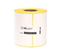 MDlabels Lot de 300 étiquettes thermiques blanches sur rouleau - 100 x 150 mm - Étiquettes d'expédition 4" x 6" - Étiquettes d'expédition, autocollants d'adresse
