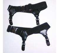 MDLG Lot de 2 porte-jarretelles sexy à double clip pour femme et homme Noir