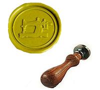 Mdlg vintage machine à coudre personnalisée Photo Logo invitations de mariage cachet de cire d'étanchéité Ensemble de tampons kit Stamp Only