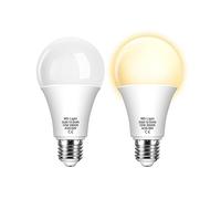 MDLight 12W E27 LED Ampoules Capteur de Crépuscule, Lampe Detecteur Crepusculaire Blanc Chaud 3000K, On/Off Automatique pour Garage, Couloir, Jardin, Escaliers, Lot de 2