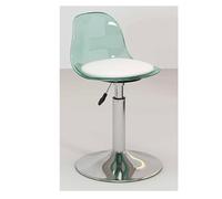 MDLOCJHF Haute Acrylic Bar Stool with Clear Back Armless Kitchen Counter Height Barstool Adjustable Hydraulic Swivel Bar Chair for Kitchen Dining Pub Cafe Salle(Groen)