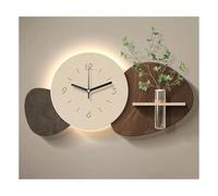 MDLOCJHF Horloge Murale Horloge Murale de grès Moderne avec lumière LED, décoration Murale créative silencieuse Horloge Suspendue Murale pour Le Salon, Chambre, Bureau Bureau