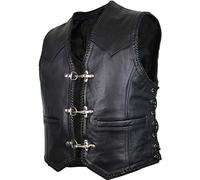 MDM Cuir Biker Gilet (XL)