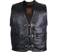 MDM Gilet Cuir Homme Biker (L)