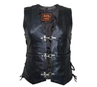 MDM Gilet en cuir d'agneau souple pour femme (slim fit) (4XL)