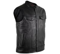 MDM Gilet pour moto - cuir véritable - Sons of Anarchy (M)