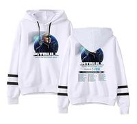 MDMLK Pitbull Party After Dark Tour 2025 Homme Et Femme Ras du Cou, Manches Longues, Capuche De Casual Street Fashion,Blanc,L