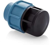 MDPE PE Bouchon de tuyau d'eau en plastique avec raccord de compression 25 mm
