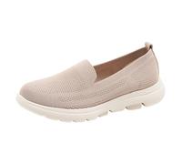 Mdrcg Chaussures de Marche pour Femme en Maille, à Enfiler Baskets décontractées en Maille Respirante Mocassins légers et Confortables pour Le Travail,Flesh,37 EU