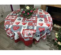 MDS Home Design Nappe alsacienne Patchwork Ronde, Ø160 cm, Polyester