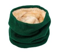 MDSIOKHJ Cache Cou Écharpe d'hiver for Femmes, écharpe de randonnée et de Cyclisme avec Fausse Fourrure, Chauffe-Cou en Tricot, épais, Doux et épais, Boucle Circulaire, Chauffe-Cou(Green)