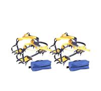 MDSIOKHJ Crampons 2/1 paire 10 dents crampons alpinisme neige antidérapant crampons couvre-chaussures glace saisir ski griffe randonnée escalade protéger équipement(2 pair)