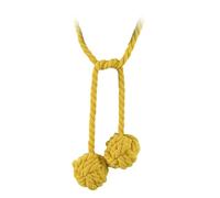 MDSIOKHJ Embrasses De Rideaux 1 Paire de Boucles Rideau Couleur Unie, Corde à Attacher, Support d'embrasse fenêtre, retenue cantonnière(Yellow)