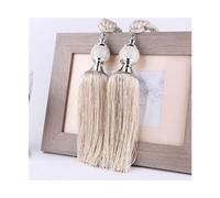 MDSIOKHJ Embrasses De Rideaux 1 Paire d'embrasses de Rideaux avec Pampilles, Boule Cristal, Corde, Support à Franges, Boucle, Accessoires décoration Salle(4)