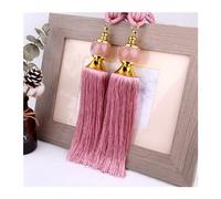 MDSIOKHJ Embrasses De Rideaux 1 Paire d'embrasses de Rideaux avec Pampilles, Boule Cristal, Corde, Support à Franges, Boucle, Accessoires décoration Salle(20)