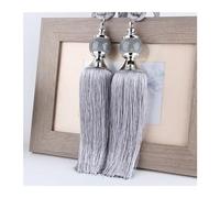 MDSIOKHJ Embrasses De Rideaux 1 Paire d'embrasses de Rideaux avec Pampilles, Boule Cristal, Corde, Support à Franges, Boucle, Accessoires décoration Salle(16)