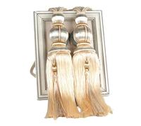 MDSIOKHJ Embrasses De Rideaux 1 Paire d'embrasses de Rideaux en Corde, Pompon Suspendu, Accessoires for, Boule Perles, Suspendue(Beige)