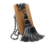 MDSIOKHJ Embrasses De Rideaux Embrasses à Pampilles en Polyester, 1 pièce, Support de Rideau, Fait la Main, for décoration, Boules suspendues for Corde, Accessoires Salon(Black)