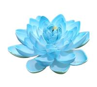 MDSIOKHJ Lotus Artificiel Fausses Fleurs artificielles de Feuille Lotus et lys, 17CM, for Piscine d'eau, étang Flottant, décoration Mariage, Jardin pour Piscine Aquarium(Blue)