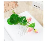 MDSIOKHJ Lotus Artificiel Fleur Artificielle de Lotus Blanc Rose 27cm Long, Micro Paysage nénuphar réaliste for décoration Jardin d'étang Mariage, Fausses Plantes pour Piscine Aquarium(Pink)