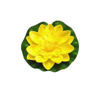 MDSIOKHJ Lotus Artificiel Fleur Artificielle de Lotus Flottante 10/17/28/40/60cm, Fausse Plante, Micro Paysage d'eau réaliste for décor Jardin d'étang pour Piscine Aquarium(10cm Yellow)