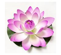 MDSIOKHJ Lotus Artificiel Fleur Artificielle de Lotus Flottante 10/17/28/40/60cm, Micro Paysage nénuphar réaliste for décoration Jardin d'étang Mariage pour Piscine Aquarium(40cm Purple)