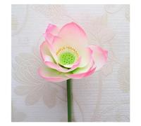 MDSIOKHJ Lotus Artificiel Simulation de Feuille Lotus, Poteau Fleur Artificielle, décoration d'étang Surface d'eau Maison, Plante Verte DIY, décor Salle pour Piscine Aquarium(Pink)