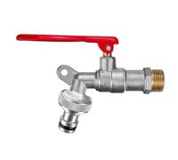 MDSIOKHJ Robinets Extérieurs Robinet de Jardin extérieur verrouillable DN15 DN20 en Laiton for lieux publics empêchant Le vol d'eau pour Le Jardin(DN15-Nipple)