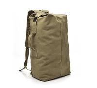 MDSIOKHJ Sac À Dos D'alpinisme Sac à dos de voyage for hommes, grande capacité, sac main d'alpinisme, seau en toile, sacs bandoulière pour Homme Femme(Khaki,Small 26x45x20cm)